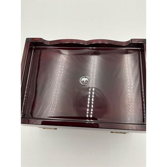 VINTAGE Mother Of Pearl Inlay Wooden Jewelry Box - Picture 8 of 8